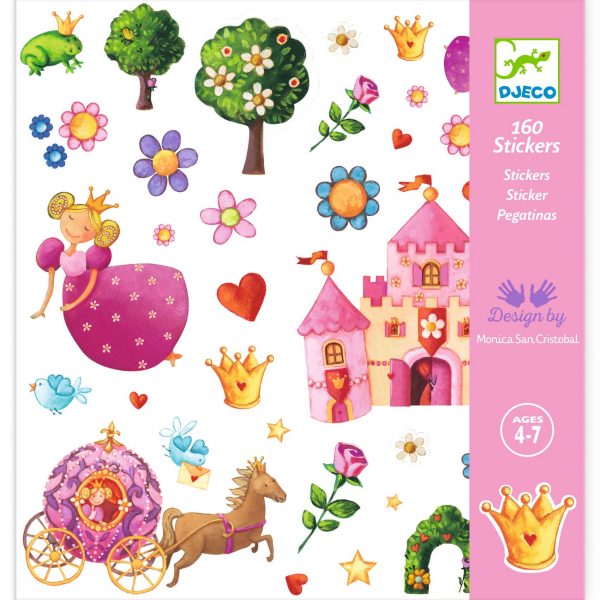 יצירה 160 מדבקות נסיכות Djeco