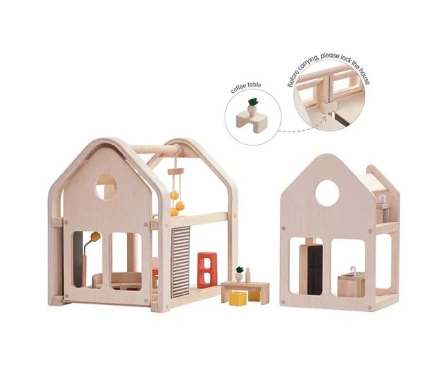 בית בובות עץ מודולרי נייד Plan Toys