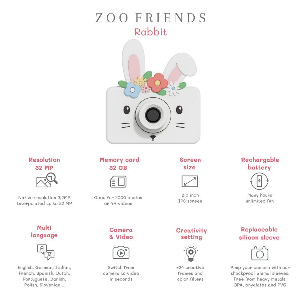 מצלמה דיגיטלית Zoo Friends ארנב THE ZOOFAMILY