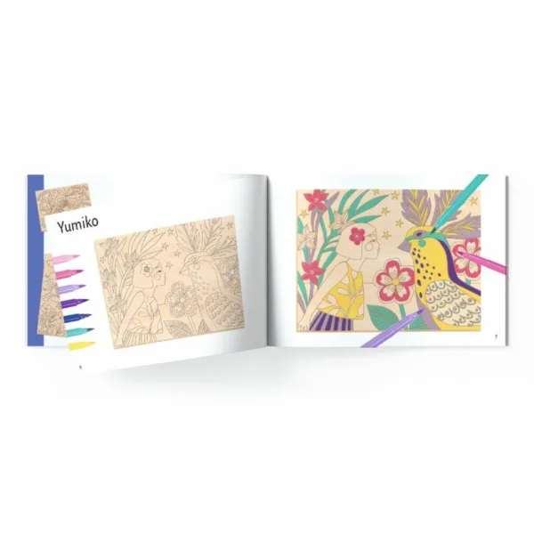 יצירה צביעה על עץ ילדות מתוקות Djeco