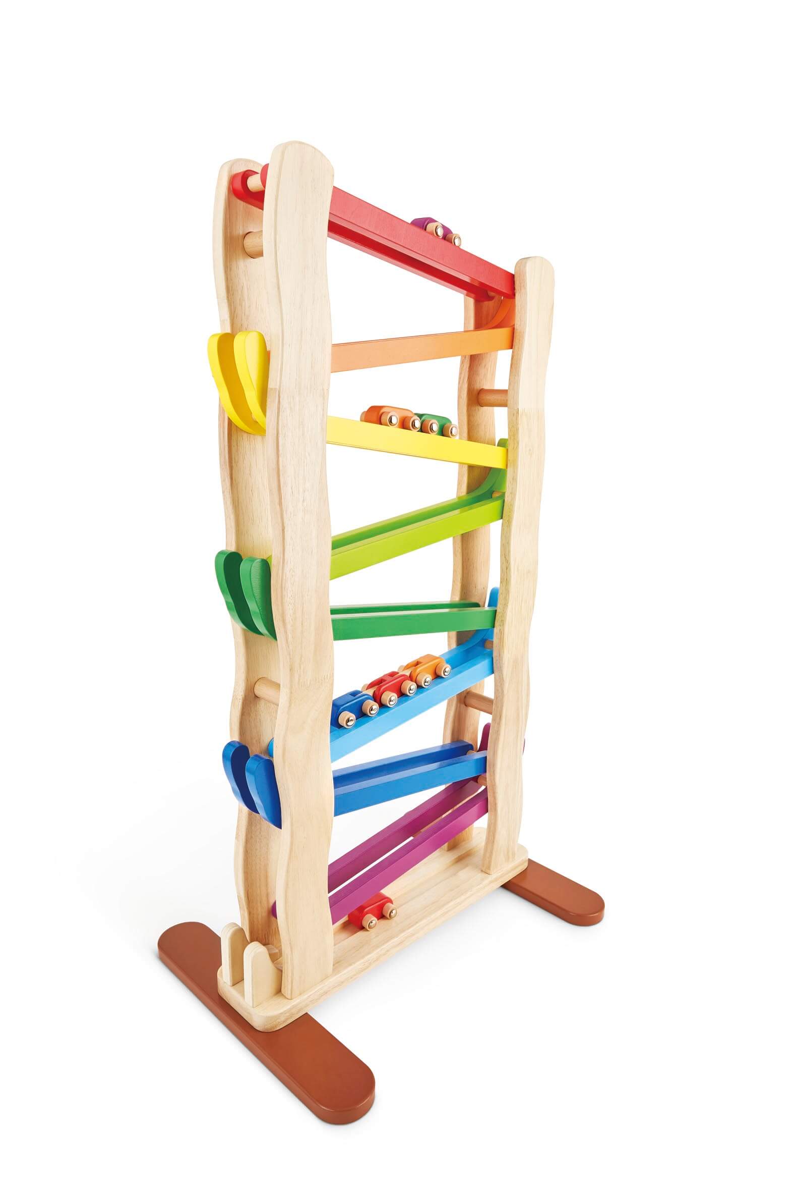מדרון מכוניות ענק מעץ Pintoy