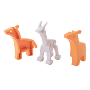 הרכבה אימפלה מגנטי עם שלד וסביבת מחיה 3D Halftoys