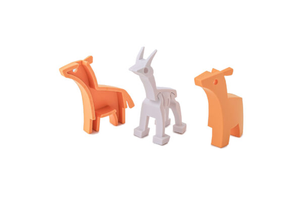הרכבה אימפלה מגנטי עם שלד וסביבת מחיה 3D Halftoys