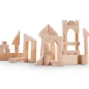 50 קוביות עץ טבעי גדולות Plan Toys