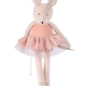 בובת עכברה רקדנית מתוקה בוורוד Moulin Roty