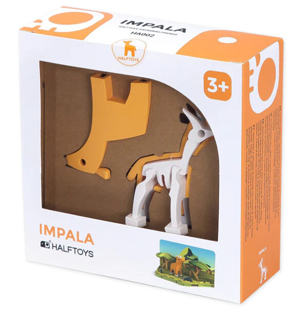 הרכבה אימפלה מגנטי עם שלד וסביבת מחיה 3D Halftoys