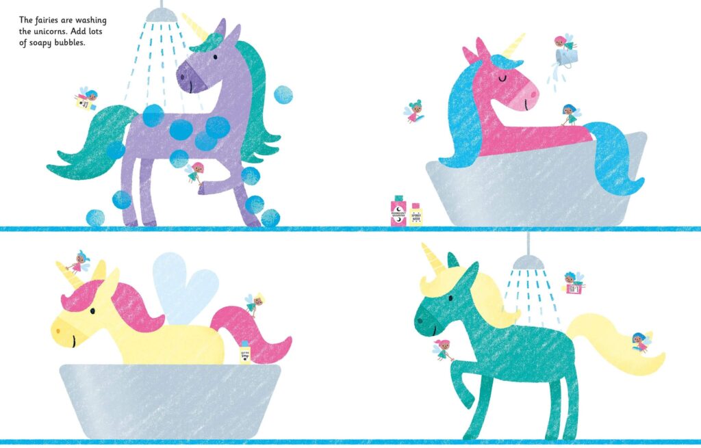 יצירה בטביעות אצבעות חד קרן Usborne