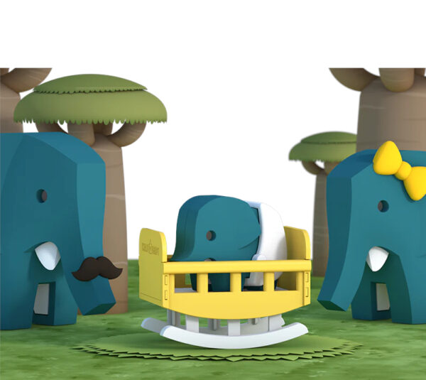 הרכבה פיל בייבי מגנטי עם שלד Halftoys