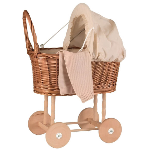 עגלה לבובה נצרים Eggshel עם שמיכה - EGMONT Egmont Toys
