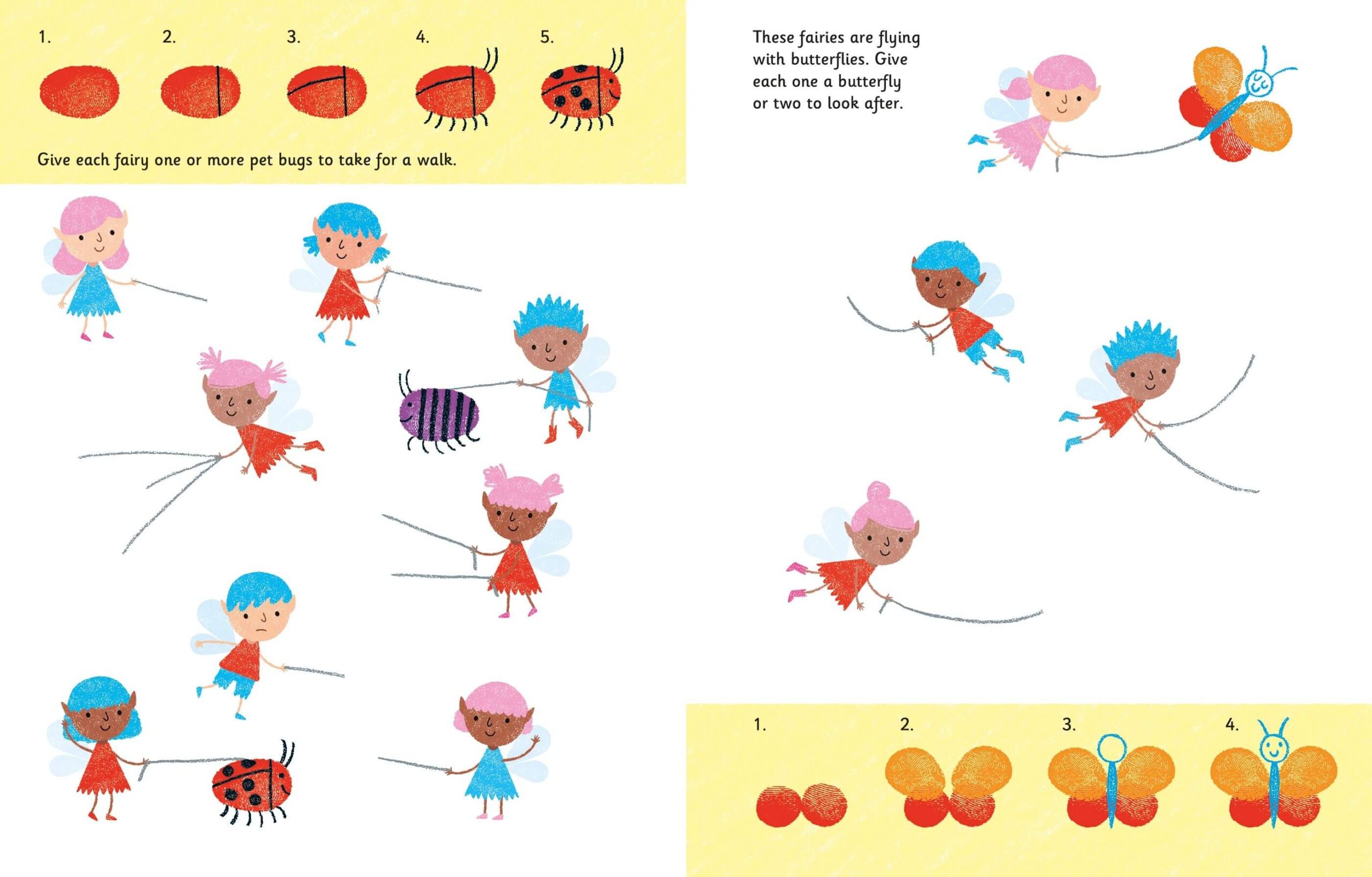יצירה בטביעות אצבעות חד קרן Usborne