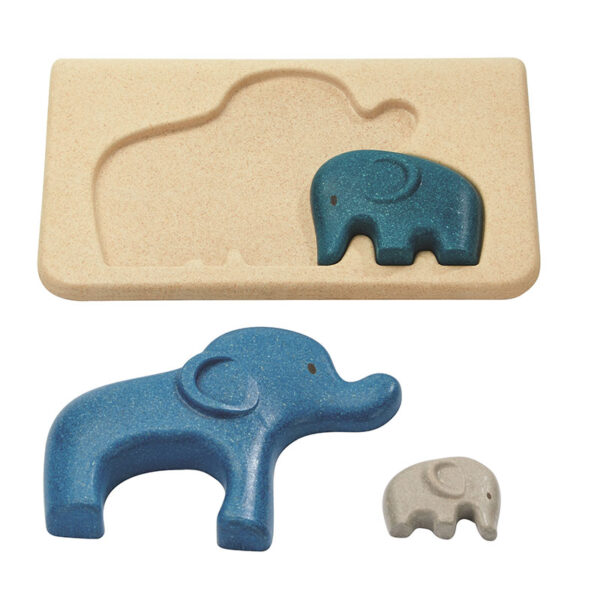פאזל משפחת פילים מעץ Plan Toys