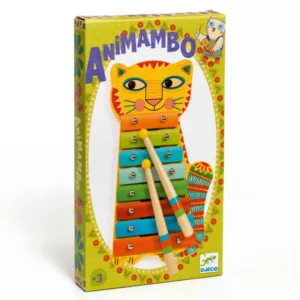 כלי נגינה לילדים קסילופון עץ ומתכת חתול Djeco