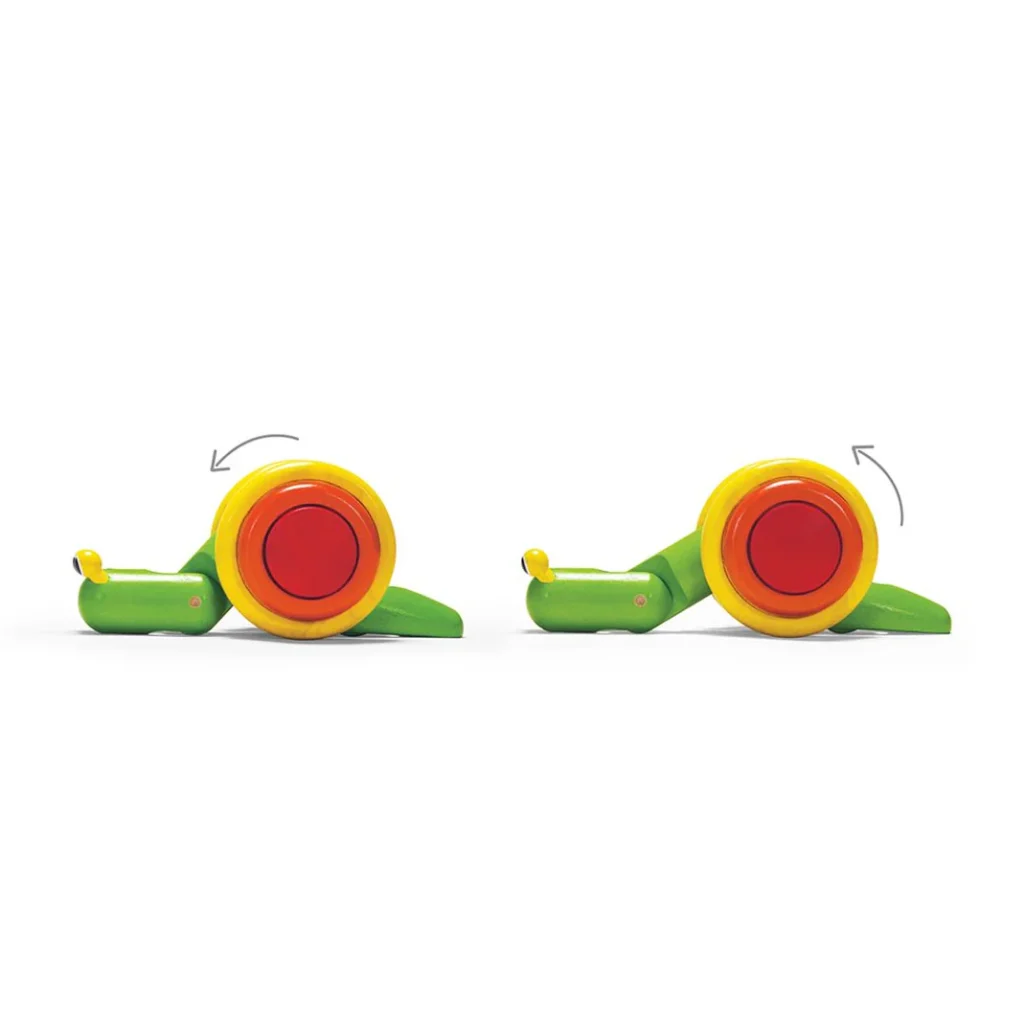 משחק משיכה וגרירה על גלגלים חילזון צבעוני Plan Toys