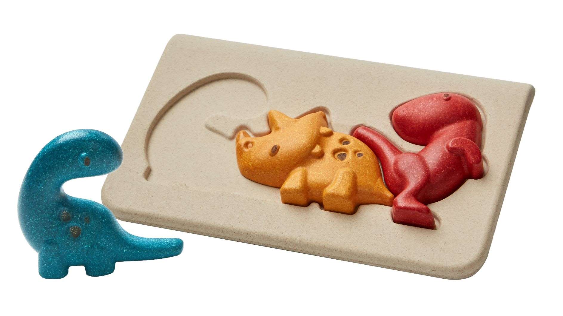 פאזל משפחת דינוזאורים מעץ Plan Toys